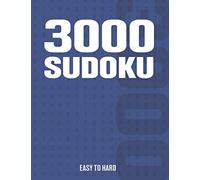3000 Sudoku: Suduko Puzzle Book for Adults with Easy to Hard Puzzles