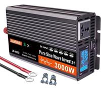 3000 to 6000 Watt Power Inverter Car/Home 12V to 220V AC Converter with LED Display AC Outlets Smart Fans Suitable for Home RV 5000W-12Vto110V(3000W,48Vto110V)