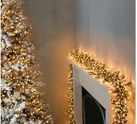 3000 Ultra-Bright Vintage Gold LED Outdoor Fairy String Twinkle Cluster Lights - 37.5m long - Outdoor or indoor use Yellow