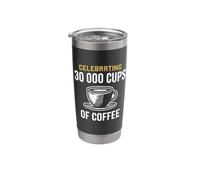 30000 Cups of Coffee 30th Work Anniversary 30 Years Stainless Steel Insulated Tumbler