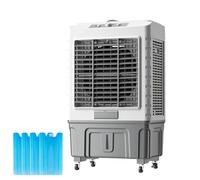 30000CFM Heavy Duty Evaporative Air Cooler with 4 Ice Packs, Portable Outdoor AC Unit for Garage Yard, Oscillating Fan Humidifier, 55L Tank & Wheels, Efficient Cooling System