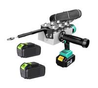 30000Mah/ 45000Mah Portable Automatic Wire Threading Tool, Professional Cable Pulling Machine for Industrial Wiring, 6-90 Degree Bends,45000Mah-2Battery
