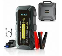 3000A Peak 2000A Starting Current Jump Starter, 12V Car Battery Booster Pack for All Petrol & Diesel Vehicles, Portable Power Bank with Smart Booster Cables, LED Torch & USB Ports