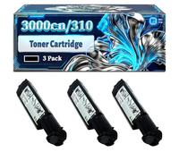 3000cn 3100cn Toner Cartridge Compatible for Dell 3000cn 3100cn Printers, With Chip Large Capacity 4000 Pages (3 Pack Black)