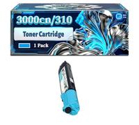 3000cn 3100cn Toner Cartridge Compatible for Dell 3000cn 3100cn Printers, With Chip Large Capacity 4000 Pages (1 Pack Cyan)