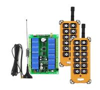 3000m DC 12V 24V 48V 12 Channel RF Remote Control Switch Industrial Crane Multiple Power Relay Transmitter Stable Signal, Rapid Response(SET-2)