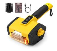 3000mAh Elec Grill Brush, SS Bristles, 2-Speed LED, Non-Shed, IPX4, DW-Safe | 60-Min Battery, Safe Non-Shedding Roller, IPX4, Dishwasher-Safe Head, for Gas/Charcoal Grills, Ovens & Hobs