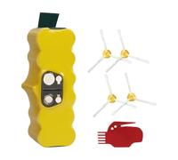3000mah High Capacity Battery with Cleaning Brushes for 500 600 700 800 900 Series Automatic Robot Vacuum Cleaners Parts Rechargeable Replacement Battery
