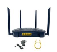 3000Mbps True Gigabit WiFi Router with MESH - 6 High-Gain Antennas, 2T2R MU-MIMO, Dual-Core CPU for Whole Home Coverage, No Dead Zones & Easy Setup (Black-E)