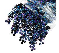 3000pcs 4mm Purple Rose AB Resin Rhinestones for Bedazzling Crafting Flatback Black Purple Jelly Stones Gems No-Hotfix Diamonds Charms Supplies for Nails Makeup Beauty Tumblers Bottles Crafts Decor