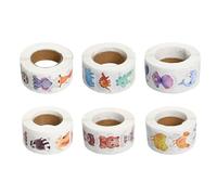 3000pcs Cute Animal Reward Stickers for Children 2 Roll Motivational Stickers for Classroom Home School Envelope Card