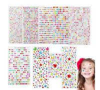 3000PCS Gem Stickers for Kids DIY Crafts - 11 Sheets Self-Adhesive Diamond Stickers, Multiple Colors, Sizes, and Shapes for Scrapbooking, Cards, Art Projects
