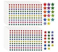 3000PCS Glitter Star Stickers with Expression for Kids Reward 10 Sheets 1cm / 0.4inch Self-Adhesive Holographic Star Stickers Behavior Chart Labels for DIY Craft School Teacher Student