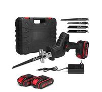 3000RPM/Min Cordless Electric Reciprocating Saw Portable Metal Wood Cutting Machine Tool Variable Speed 2Pcs Battery Tool DIY(1 Battery)