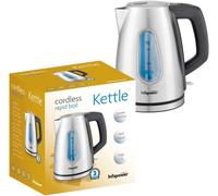 3000W 1.7L Electric Kettle Fast Boil Brushed Stainless Steel Kitchen Jug NEW