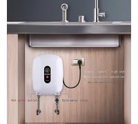 3000W 110V Electric Tankless Instant Water Heater Thermostatic White for Kitchen Bathroom Home A