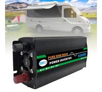 3000W-12000W Pure Sine Wave Power Inverter, DC (12/24/48/60V) to AC (110/V220V), Dual Digital Display + 1 Universal Socket, Solar System - Solar Panel, for Home/Outdoor/RV/Camping,6000W-48V