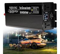 3000W 4000W 5000W 6000W 8000W 10000W 12000W Car Power Pure Sine Wave Inverter 12V 24V 48V 60V 72V to 110V 120V 230V DC to AC Converter for Home RV Vehicle Outdoor Camping(5000W,48Vto220V)