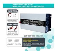 3000W 4000W 5000W 6000W 8000W 10000W 12000W Pure Sine Wave Inverter DC 12V 24V 48V 60V 72V to 110V 230V AC Inverters for Home,RV,Vehicles,Outdoor,Truck,Solar Power Inverter(8000W,72Vto110V)