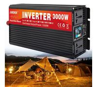 3000W 4000W 5000W 6000W Pure Sine Wave Power Inverter, 12V 24V 48V 60V 72V DC to AC 110V 230V, Off-Grid Low Frequency Solar Inverter with LCD Display & Cooling Fans for Home Use