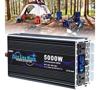 3000W-6000W Pure Sine Wave Inverter 12V/24V/48V/60V/72V to 110V/220V AC Converter, Off-Grid Solar Charger for Home, RV, Truck, Automotive - Low Frequency Power Transformer