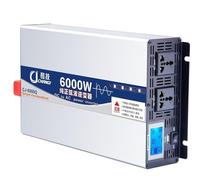 3000W-8000W Pure Sine Wave Power Inverter DC 12V-72V to AC 110V 220V with LCD Display for Travel and Camping(6000W 60Vto110V)