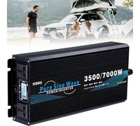 3000W-9000W Pure Sine Wave Inverter, 12V/24V/48V/60V/72V to 110V/120V/220V/230V/240V, Portable Solar & Car Power Converter, Universal Voltage Transformer for Camping & RV Use