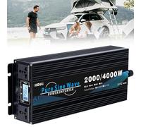3000W-9000W Pure Sine Wave Inverter, DC 12V/24V/48V/60V/72V to AC 110V/120V/220V/230V/240V, Portable Solar & Car Converter, Universal Power Inverter for Home & RV