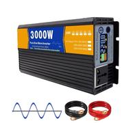 3000W Car Power Inverter DC to AC Converter, 12V 24V 48V to 110V 220V Low Frequency Solar Inverter for Emergency Outdoor Use, Ideal for Travel and Camping