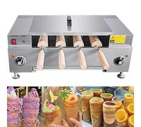 3000w Chimney Cake Maker Oven,Stainless Steel Electric Ice Cream Cone Cake Roll Grill Machine,Adjustable Temperature,Digitaldisplay,for Toast, Waffles, and Bread Rolls Knobtype
