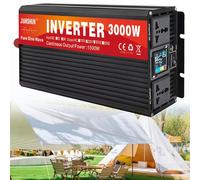 3000w Pure Sine Wave Inverter with Display and 2ac Outlets,12v Dc to 120v Ac Car Converter,Power Inverter for Travel,3000W-12Vto110V