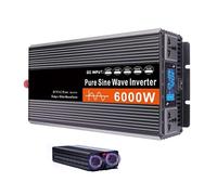 3000W Pure Sine Wave Power Inverter,with 2 AC Outlets 12V/24V/48V/60V/72V DC To 110V/220V AC Converter Peak Power 6000W for RV Truck Off-Grid Solar Car Inverter