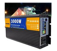 3000W Pure Sine Wave Solar Inverter DC 12V/24V/48V/60V/72V, Split Phase Charger, Low Frequency Voltage Converter, AC Output 120V/240V for Renewable Energy Systems