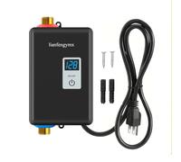 3000W Tankless Water Heater 110V, Electric Instant Hot Water Heater Under Sink, Vertical Mount Only with 304 Stainless Steel & Brass Fittings ,(Use in Environments Above 0°C/32°F Only)