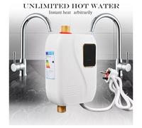3000W Under-Sink Tankless Electric Water Heater - Instant Hot Water, 220V, ABS Shell, 30-50C, Auto Shut-Off & Leak Protection