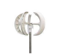 3000W Vertical Axis Wind Tur-bine 12V/24V 5 Blades Generator Windmill Generate Turbin Complete Set For Family(White 1,WITH HYBRID CONTROL_24V_3000W)