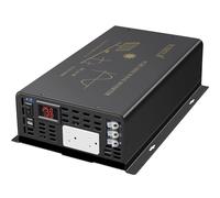 3000Watt Pure Sine Wave Power Inverter 24VDC to 120VAC 6000W Peak Built-in Soft Starter Dual AC Outlets 2× 2.4A USB Port &Hardwire Terminal Off-Grid Solar Converter RV Trucks (U5-300024)