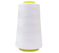 3000Yards Bleached White Sewing Thread,Polyester Thread for Overlocker/All Purpose Sewing Project Polyester Embroidery Threads
