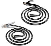 300A 16㎡ Copper Clad Aluminum Cable Dinse 10-25 Connector Plug Welding Leads Assembly Set 9.8ft Welding Electrode Holder and 6.5ft Stick Plier Ground Clamp for ARC Stick MMA Mini Welding Rod Welder