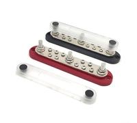 300A DC 48V 6-Circuit Busbar Terminal Block for Vehicle Ship Camper Trailer Motorcycle Wiring Distribution (Pair of 3-way)