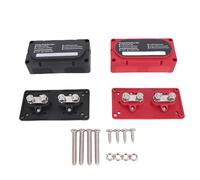 300A High Current 4 Positions Bus Bar Pure Copper Power Distribution Block M10 Studs for Car RV Boat