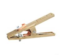 300A Pure Copper Welding Ground Clamp for TIG Plasma Argon Cutting - Heavy Duty Electrical Work Tool, 14cm Gold Grounding Clip Compatible with Welding Machines