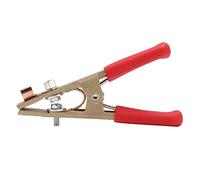 300A Welding Ground Clamp, Brass A Type Earth Clip for Welder, High Current Grounding Clamp with 45mm Opening, Firm Clamping Fixing Holding Tool for Gas Shielded Welding, Argon Arc (Red Cover)