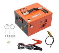 300Bar 4500PSI PCP Air Compressor, Oil-Free, Manual-Stop Electric Air Compressor for Paintball Diving Tank Air Rifles Pistol Filling, Powered by Home 220V AC or Car 12V DC