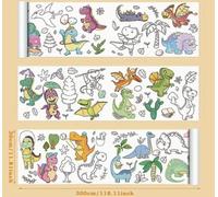 300cm Children's Paper Painting Roll, Suitable for Boys and Girls Coloring and Drawing - (Dinosaur World)