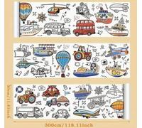 300cm Children's Paper Painting Roll, Suitable for Boys and Girls Coloring and Drawing - (Transportation)