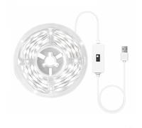 300cm Dimmable USB LED Strip Light with PIR Motion Sensor, 2835 for smd Tape for Cabinet Closet Stairs, Auto On Off Day Night(cold whtie)