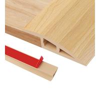 300cm Self-Adhesive Carpet Door Strips, PVC Door Threshold Strip for Height 7-10mm Carpet, Laminate Floor and Tile Thresholds, Doorways, Edges and Scooters(A5010,Raw Wood Grain)
