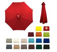 300CM Waterproof Parasol Replacement Canopy 8 Ribs 230CM/270CM Round Umbrella Cover Outdoor Patio Shade Garden Pool Beach Balcony Sunshade Replacement Fabric