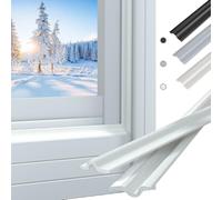 300cm White T-Shape Window Draught Excluder,Self-Adhesive Weather Seal for Windows and Doors,Insect-Proof and Thermal Insulation Foam Tape with Strong Adhesive,Window Insulation Door Seal